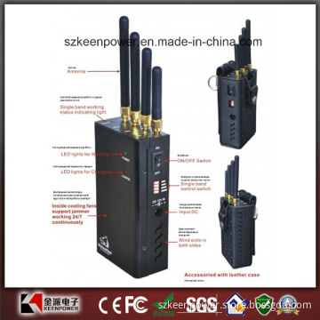 Handheld Cell Phone Jammer + WiFi Blocker with Cooling Fan